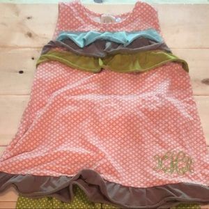 Two piece outfit set with MHR monogram.